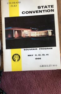1966 Colorado elks Greeley state convention program