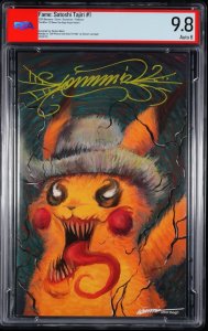 2025 TerrifiCon Satoshi Tajiri 1 Van Gogh Pikachu Signed by Gorkem Demir PSA 9.8