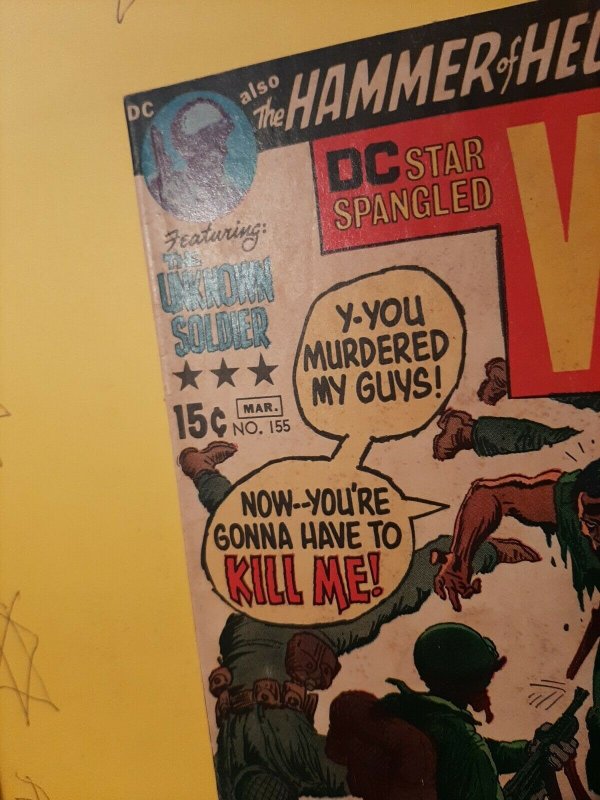 DC STAR SPANGLED WAR STORIES #155 . JOE KUBERT ART! SILVER AGE.