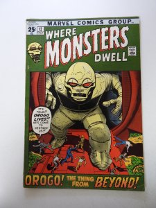Where Monsters Dwell #12 (1971)FN- condition 1/2 spine split