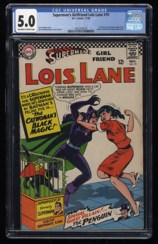 Superman's Girl Friend, Lois Lane #70 CGC VG/FN 5.0 1st Silver Age Catwo...
