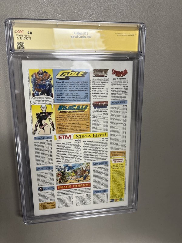 X-Men (1992) # 11 (CGC SS WP 9.8) Signed By Jim Lee  • Scott Lobdell