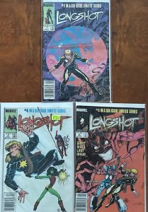 Longshot #1 #4 #6 (1986) LOT 3 issues