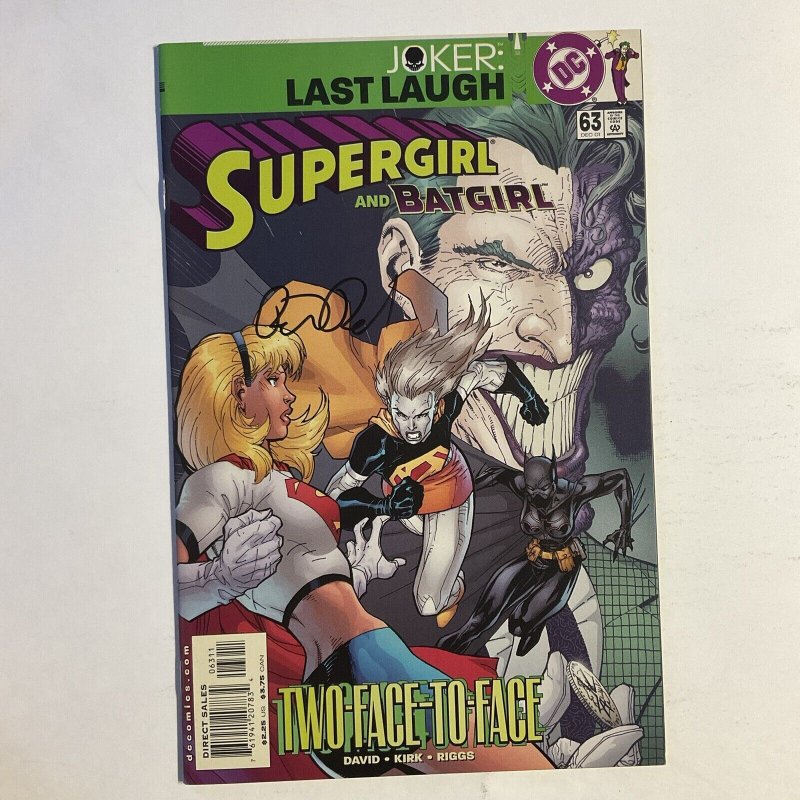 Supergirl 63 2001 Signed by Peter David DC Comics NM near mint Jim Lee Cover