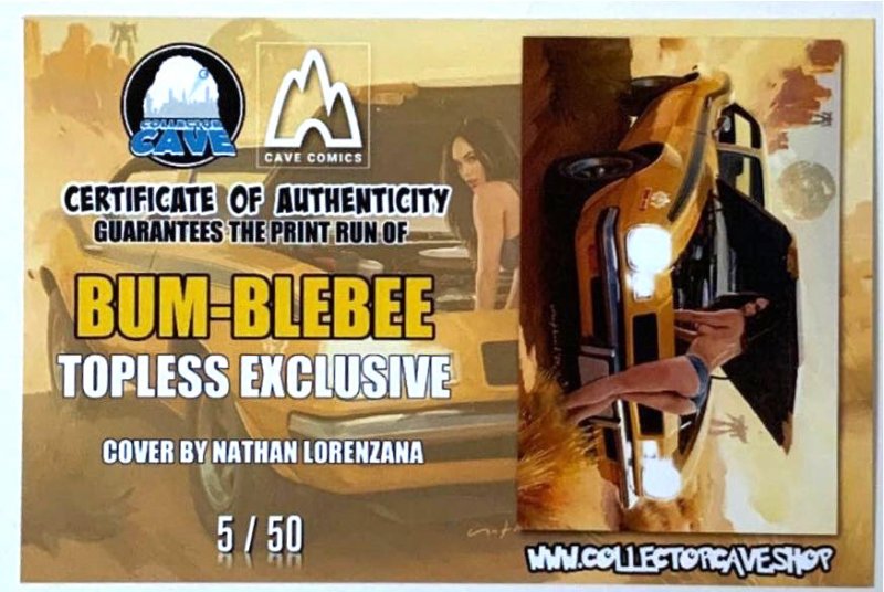 BUM-BLEBEE NATHAN LORENZANA COVER NICE/TOPLESS/NAUGHTY FOIL NAUGHTY LEATHER SET.