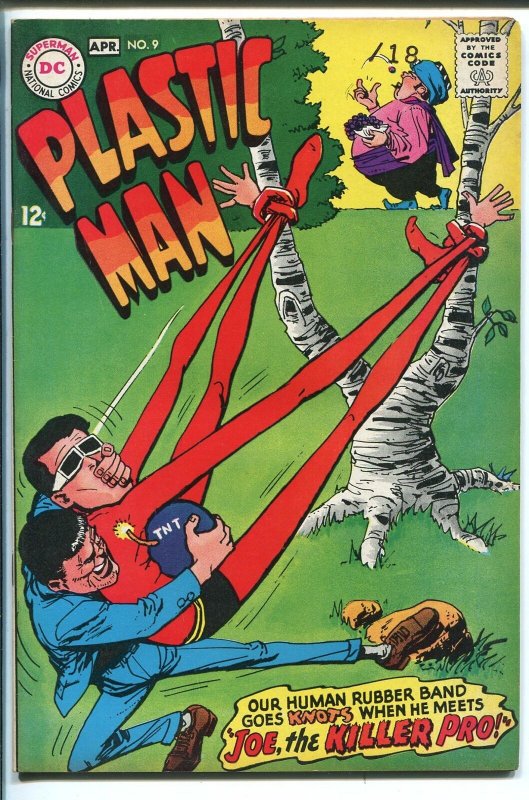 PLASTIC MAN #9 1968-DC COMICS-WEIRD COVER-SLINGSHOT-vf minus