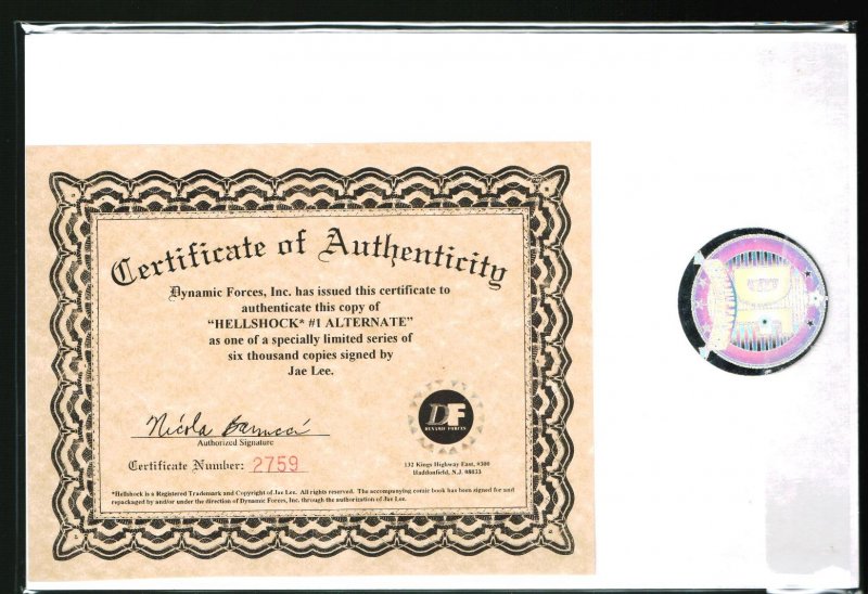 Hellshock #1 (1997) SIGNED with CERTIFICATE