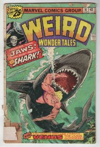 Weird Wonder Tales #16 VINTAGE 1976 Marvel Comics Deadlier Than Jaws