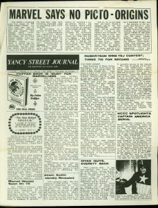 Yancy Street Journal Fanzine #12 1966- Mike Friedrich- Marvel Comics Fandom FN