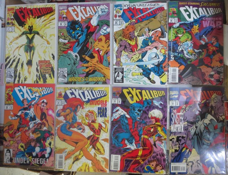 EXCALIBUR Lot of 76 books F-VF Captain Britain Psylocke Marvel Comics 1988-2004