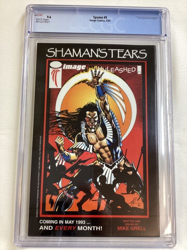 Spawn #9 - CGC 9.6 - Image - 1993 - 1st Medieval Spawn! 1st Angela! Neil Gaiman!