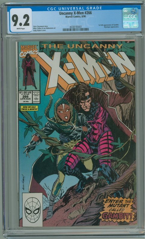 The Uncanny X-Men #266 (1990) CGC 9.2! 1st Full Appearance of Gambit!