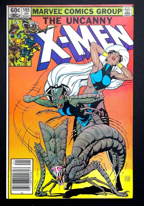 The Uncanny X-Men #165 (1983) Newsstand [KEY] Death of Corsair - VF+/NM