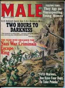 Male 1/1965-Atlas-pulp-Susan Radford cheesecake-Mort Kunstler-Pollen-WWII-FN