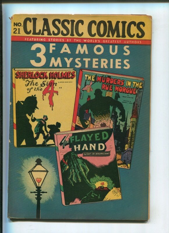 CLASSIC COMICS #21 (6.0) 3 FAMOUS MYSTERIES HRN30