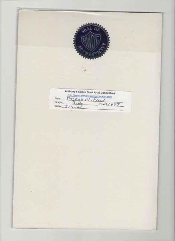 Predator Vs Magnus Robot Fighter - Sealed Signed & Numbered- 1992 (Grade 9.2) WH