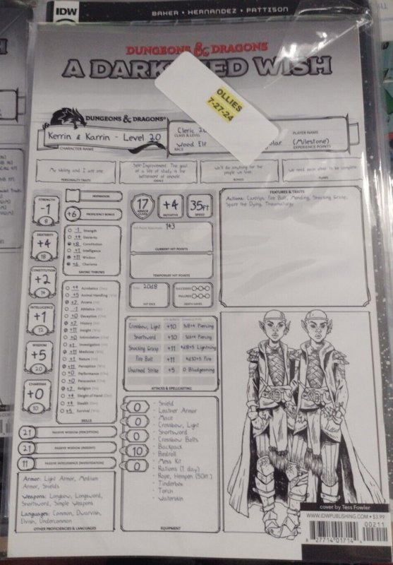DUNGEONS & DRAGONS : a darkened wish  # 2  a  2020 IDW  publishing