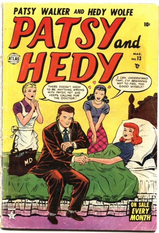 PATSY & HEDY #13-1953-PATSY WALKER APPEARS-DOCTOR VISIT COVER-STAN LEE-VERY R...