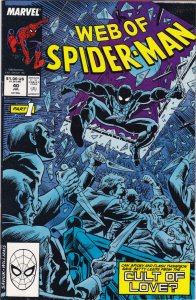 WEB of SPIDER-MAN #40, VF+, Cult of Love, 1985 1988, more Marvel in store