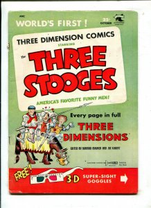 THREE STOOGES #2 - 3-D COMICS  Fisherman Collection (4.0) 1953