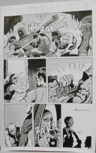 TIGRESS TALES #5 Original Mike Hoffman art, Page #15, Signed,published,vs Robots