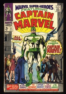 Marvel Super-Heroes #12 VG+ 4.5 1st Appearance Captain Marvel!
