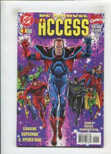 DC/MARVEL ALL ACCESS #1 (9.2) STARRING SUPERMAN/ SPIDER-MAN!! 1996