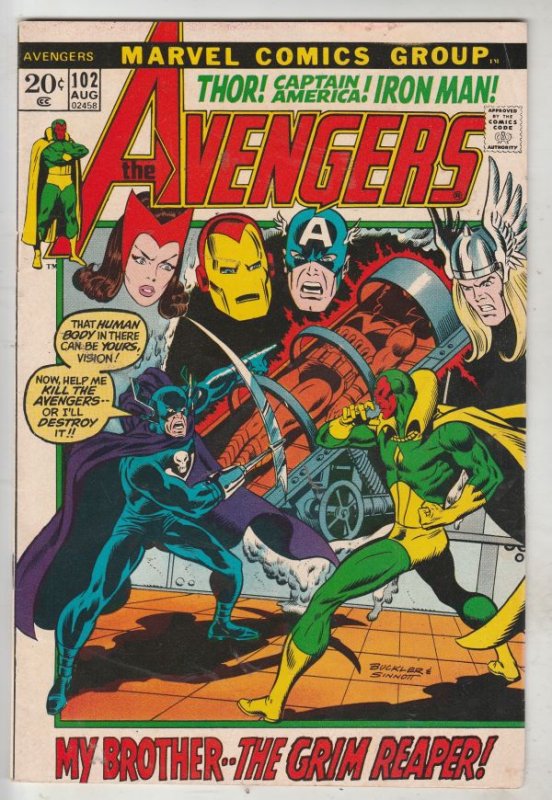 Avengers, The #102 (Aug-72) FN/VF Mid-High-Grade Avengers