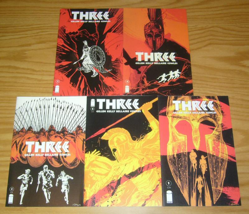 Three #1-5 VF/NM complete series - gillen - three slaves run from the sparta 300