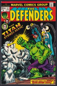Defenders 12 (1974) VF Bronze Age Marvel Comics
