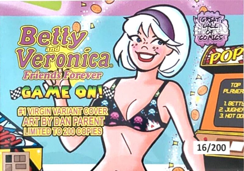 BETTY&VERONICA FRIENDS FOREVER GAME ON #1 ARCADE CONNECTING COVERS W/COA.