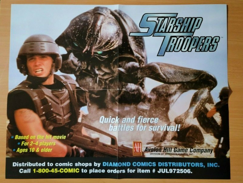 21 x 17 Starship Troopers Movie Promo Poster NO PIN HOLES NEW 