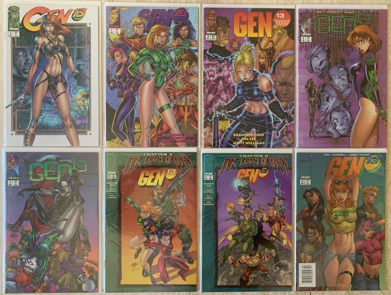 GEN 13 1-5 (1994) + 0, 1-77 (1995) + EXTRAS | 94 TOTAL | VF- TO VF/NM