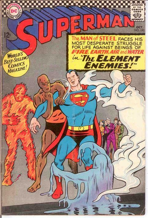 SUPERMAN 190 VG   October 1966 COMICS BOOK