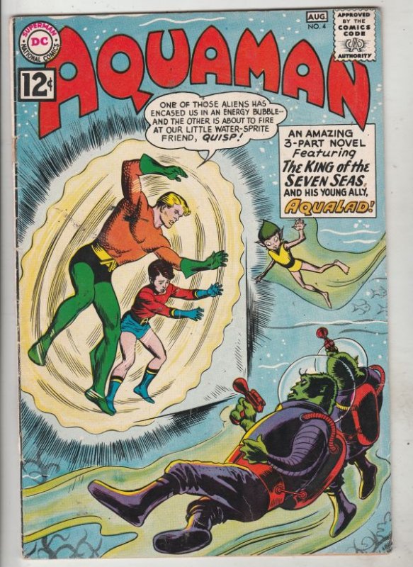 Aquaman #4 (Aug-62) FN+ Mid-High-Grade Aquaman, Aqualad, Mira