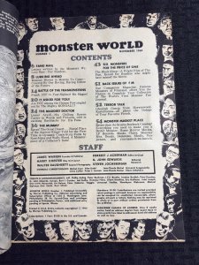 1964 MONSTER WORLD Magazine #1 FN 6.0 Frankenstein / Wally Wood / Wolfman