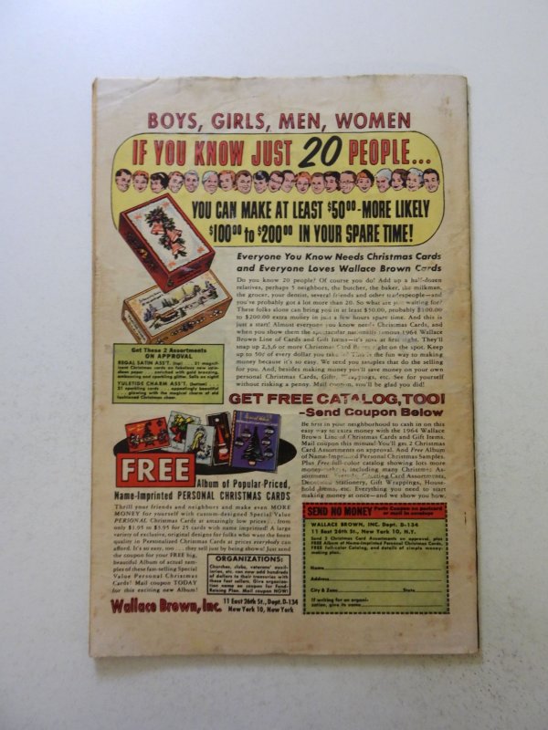 Sgt. Fury #9 (1964) VG- condition date written on front cover, moisture damage