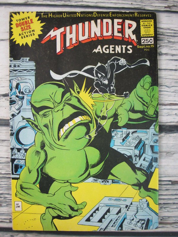 T.H.U.N.D.E.R. Agents  #15 1967 Tower Comics Silver Age VG- 3.5 25 Cent Cover