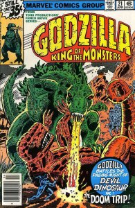 Godzilla #21 VG ; Marvel | low grade comic Devil Dinosaur