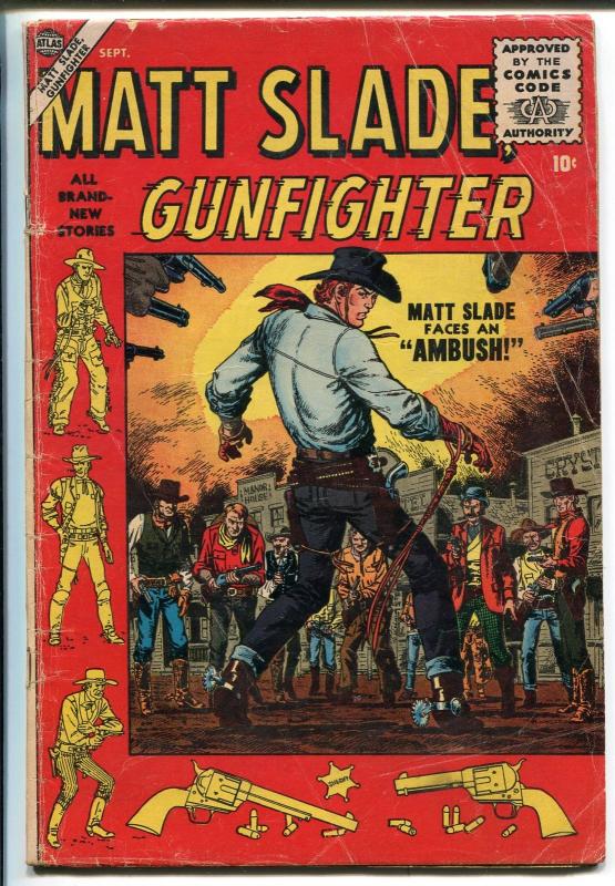 Matt Slade Gunfighter #3 1956-Atlas-Joe Maneely-VG MINUS