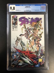 Spawn (1993) # 9 (CGC 9.8 WP) | 1st App Medieval Spawn & Angela | Angela Poster