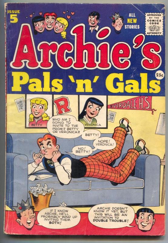 Archie's Pals 'n' Gals #5 1956- Archie #50 & #53 cover homage