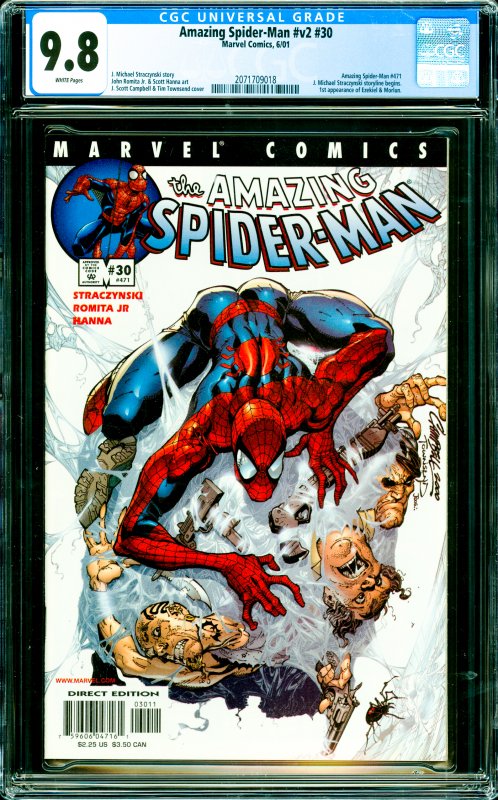Amazing Spider-Man #v2 #30 CGC Graded 9.8 1st appearance of Ezekiel & Morlun.