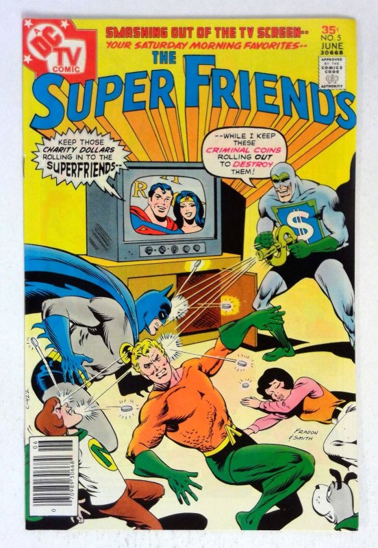 Super Friends #5 (1977) Batman Aquaman Superman DC NM-