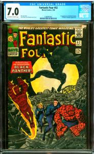 Fantastic Four #52 CGC Graded 7.0 1st Black Panther (T'Challa), Inhumans App.