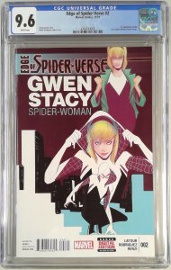 EDGE OF SPIDER-VERSE 2 (2014) CGC 9.6 1ST SPIDER-WOMAN GWEN STACY (SLAB GRADE)