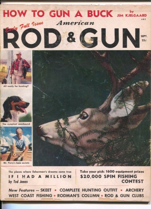American Rod & Gun 9/1955-Jim Kjelgaard hunting story-pulp  thrills-fishing-in | Comic Collectibles - Magazines