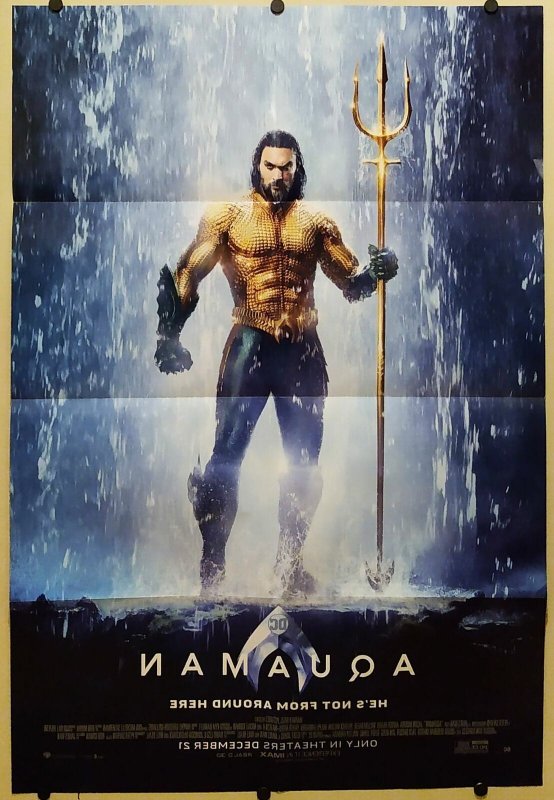 Jason Momoa 2018 Aquaman Double Sided Folded Movie Poster 27 x 40 [FP115] 