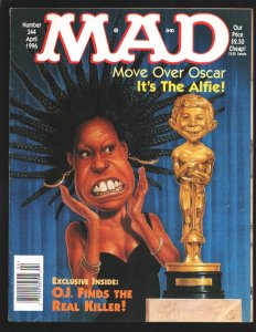 Mad Magazine #344 4/1996-Move Over Oscar It's The Alfies-O.J. Finds the Real ...
