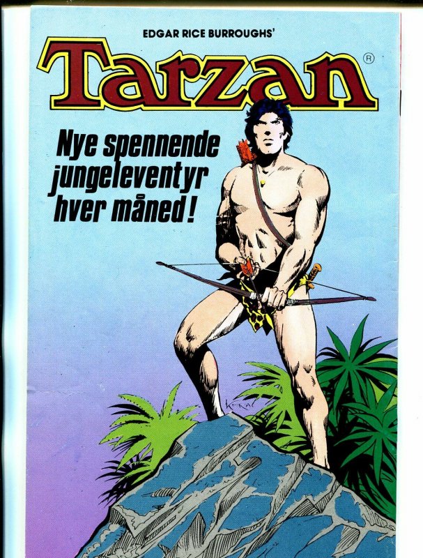 Tarzan #8 1990-Edgar Rice Burroughs-Norwegian-non U.S. story-VF-